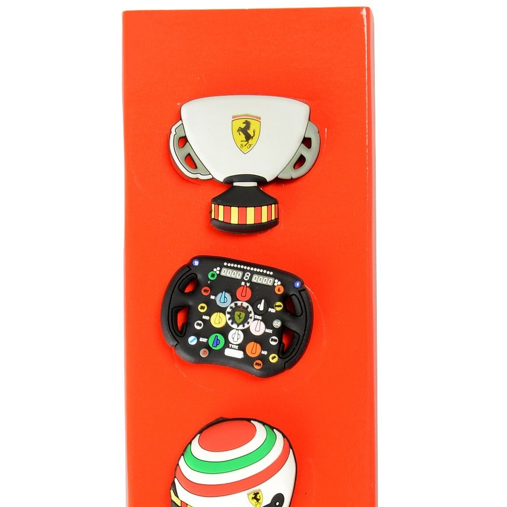 Scuderia Ferrari Logo Pilot Soft PVC Icons Magnet Set ( 3Pc)